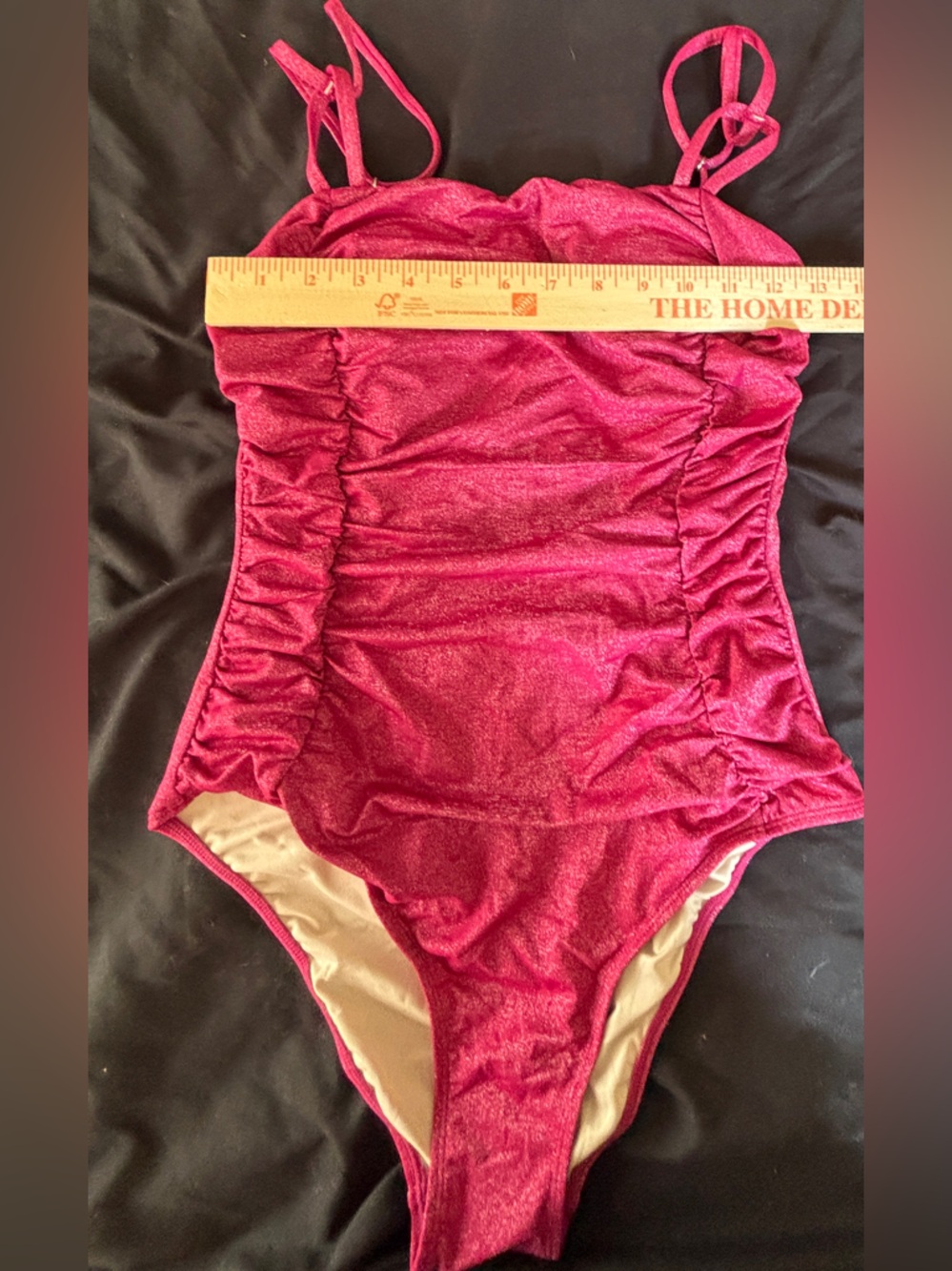 CupShe Pink Ruched One-Piece Swimsuit Women’s Sz Medium NEW w Tags - Picture 9 of 10